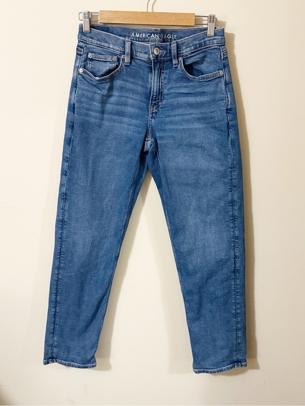 American Eagle Womens 90s Straight Jeans Size 2 Medium Wash